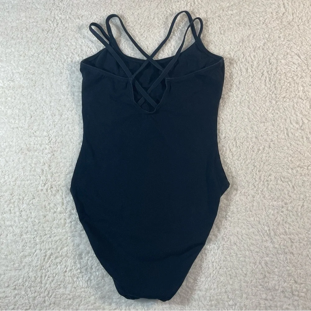 Capezio Black Double Strap Camisole Leotard Ballet Dance | Kids Large